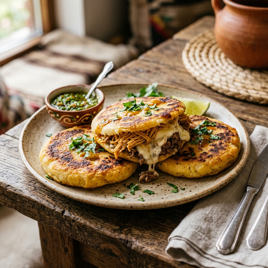 Plato terminado de Arepas Rellenas
