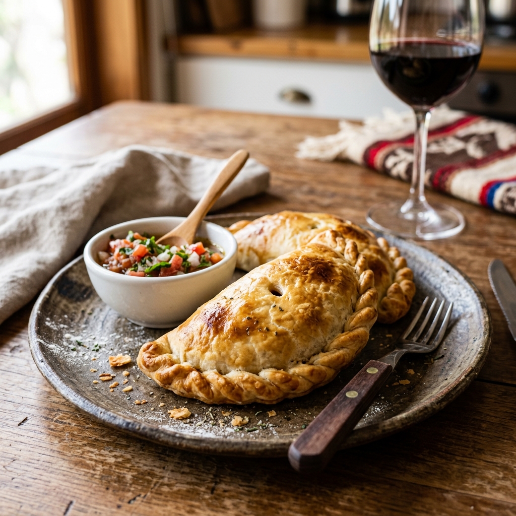 Plato terminado de Empanadas de Pino